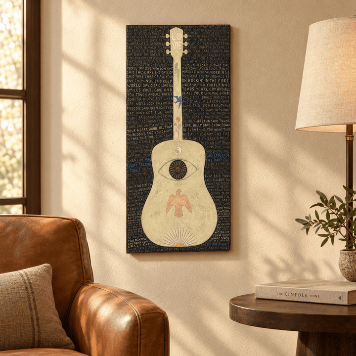 Sugarboo Designs Home Decor - Home Accent Legends Two Art Tile | 12x24 Vertical Wood Print | Black | Sugarboo Designs