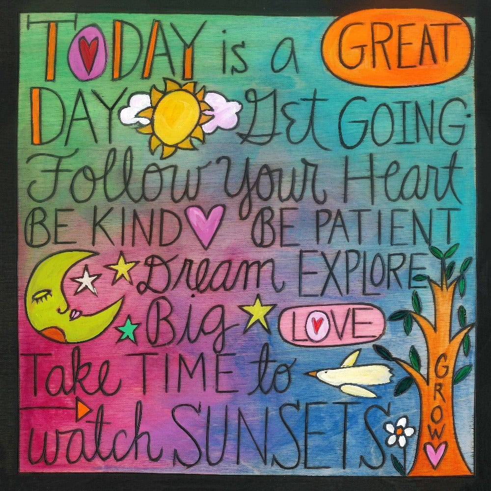 Sincerely Sticks Wall Art Life Tips 9" x 9" Plaque