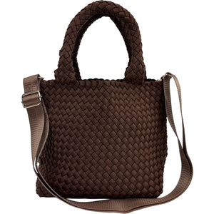 AhDorned Chocolate Lily Woven Neoprene Tote with Pouch