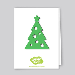 Spunky Fluff Proudly handmade in South Dakota, USA Limited Edition Christmas Tree Magnet, Large