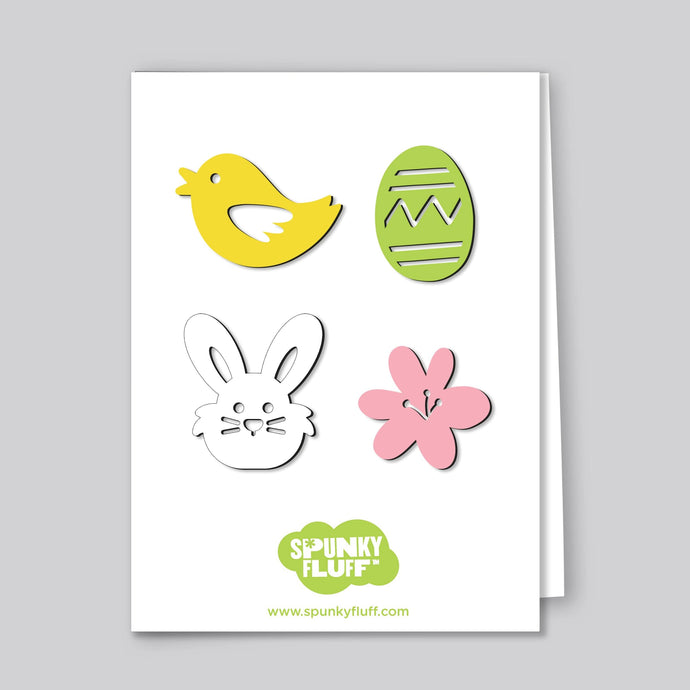 Spunky Fluff Proudly handmade in South Dakota, USA Limited Edition Easter Elements Magnets, Mini