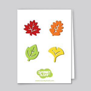 Spunky Fluff Proudly handmade in South Dakota, USA Limited Edition Fall Leaf Magnets, Mini