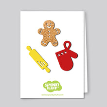 Load image into Gallery viewer, Spunky Fluff Proudly handmade in South Dakota, USA Limited Edition Gingerbread/Baking Magnet Set, Mini
