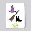 Spunky Fluff Proudly handmade in South Dakota, USA Limited Edition Halloween Witch Accessories Magnet Set, Mini