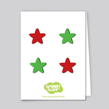 Load image into Gallery viewer, Spunky Fluff Proudly handmade in South Dakota, USA Christmas Traditional Limited Edition Mini Star Magnets
