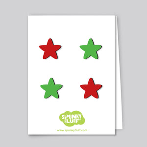 Spunky Fluff Proudly handmade in South Dakota, USA Christmas Traditional Limited Edition Mini Star Magnets