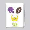 Spunky Fluff Proudly handmade in South Dakota, USA Limited Edition Minnesota Vikings Football Magnets, Mini Vikings Magnets