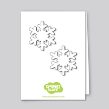 Load image into Gallery viewer, Spunky Fluff Proudly handmade in South Dakota, USA White Limited Edition Snowflake Magnets, Small
