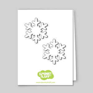 Spunky Fluff Proudly handmade in South Dakota, USA White Limited Edition Snowflake Magnets, Small