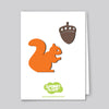 Spunky Fluff Proudly handmade in South Dakota, USA Limited Edition Squirrel and Acorn Magnet Set, Small
