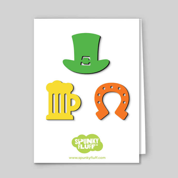 Spunky Fluff Proudly handmade in South Dakota, USA Limited Edition St. Patricks Day Magnets, Mini