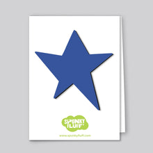 Load image into Gallery viewer, Spunky Fluff Proudly handmade in South Dakota, USA Blue Limited Edition Star Magnet, Large
