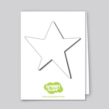 Load image into Gallery viewer, Spunky Fluff Proudly handmade in South Dakota, USA White Limited Edition Star Magnet, Large
