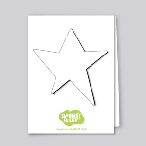 Spunky Fluff Proudly handmade in South Dakota, USA White Limited Edition Star Magnet, Large