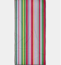 Load image into Gallery viewer, Geometry Kitchen and Bar Line It Up Melon Beach Towel
