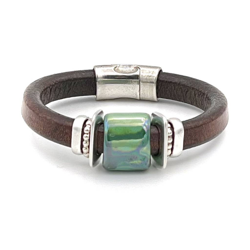 Montana Leather Designs Lodge Bracelet Western Cedar/Brown