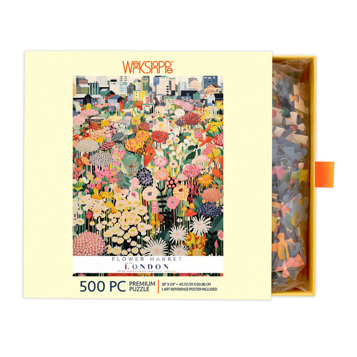 WerkShoppe Books Cards Games and Puzzles - Games and Puzzles London Flower Market 500 Piece Puzzle