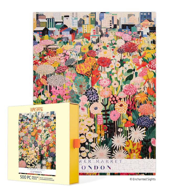 WerkShoppe Books Cards Games and Puzzles - Games and Puzzles London Flower Market 500 Piece Puzzle