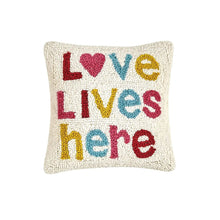 Load image into Gallery viewer, Peking Handicraft Home Decor - Home Accent Love Lives Here Hook Pillow
