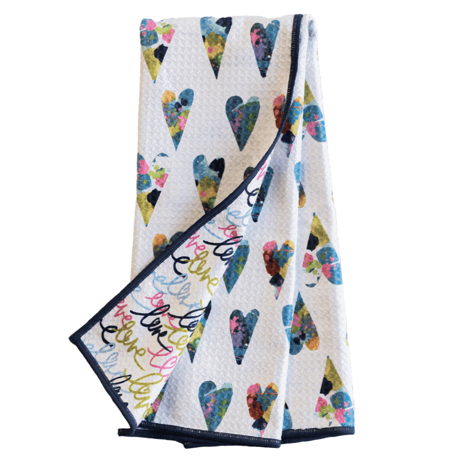 Once Again Home Kitchen Towel Love Multi Reversible Anywhere Towel