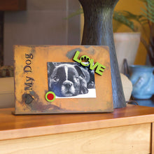 Load image into Gallery viewer, Prairie Dance Proudly Handmade in South Dakota, USA Love My Dog - Magnetic Frame
