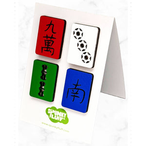 Spunky Fluff Proudly handmade in South Dakota, USA Mahjong Tiles Mini Magnets