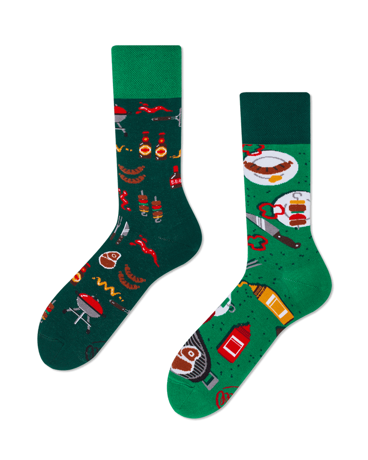 Many Mornings Socks Many Mornings BBQ Time Novelty Socks