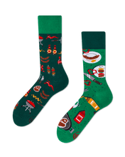 Load image into Gallery viewer, Many Mornings Socks Many Mornings BBQ Time Novelty Socks
