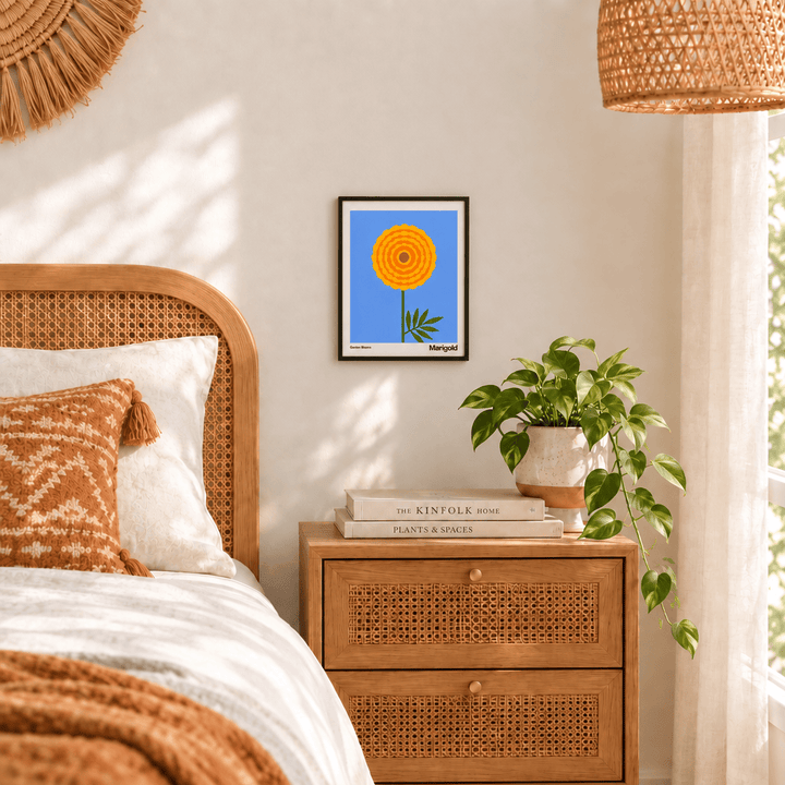 Little Dipper Art Marigold Botanical Art Print | Little Dipper Art