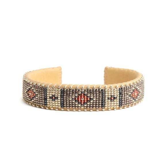 Etkie Jewelry Mattie Beaded Glass Cuff -Small