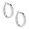 Zenzii Jewelry - Earrings Medium Flat Hoop Earring Silver