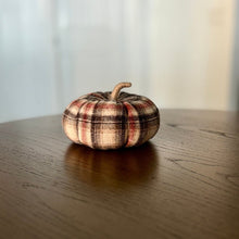 Load image into Gallery viewer, Collins Painting &amp; Design Home Decor - Seasonal Medium Sienna Plaid Pumpkin
