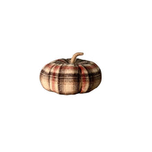 Load image into Gallery viewer, Collins Painting &amp; Design Home Decor - Seasonal Medium Sienna Plaid Pumpkin
