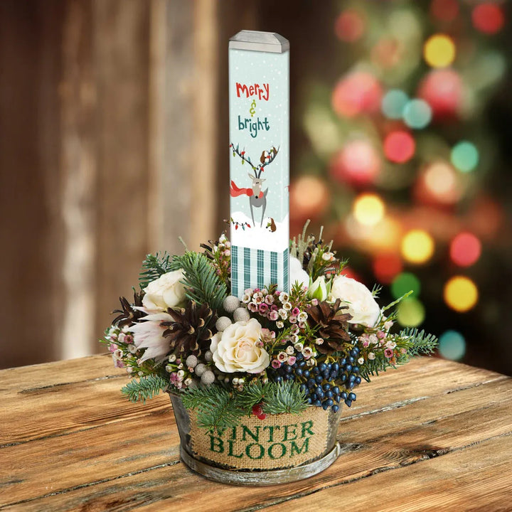 Demdaco Art Pole Merry &amp; Bright Lights 13" Mini Art Pole
