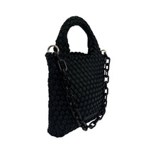 Load image into Gallery viewer, AhDorned Mia Woven Satin Phone Bag with Resin Chain
