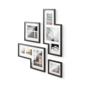umbra Home Decor - Indoor - Furniture Lighting Mirrors Wall Art Black Mingle Gallery Frames, Set of 4