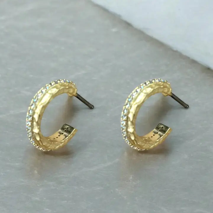 TAT2 Designs Jewelry - Necklaces Mini Egy Crystal Thin Hoop Earring