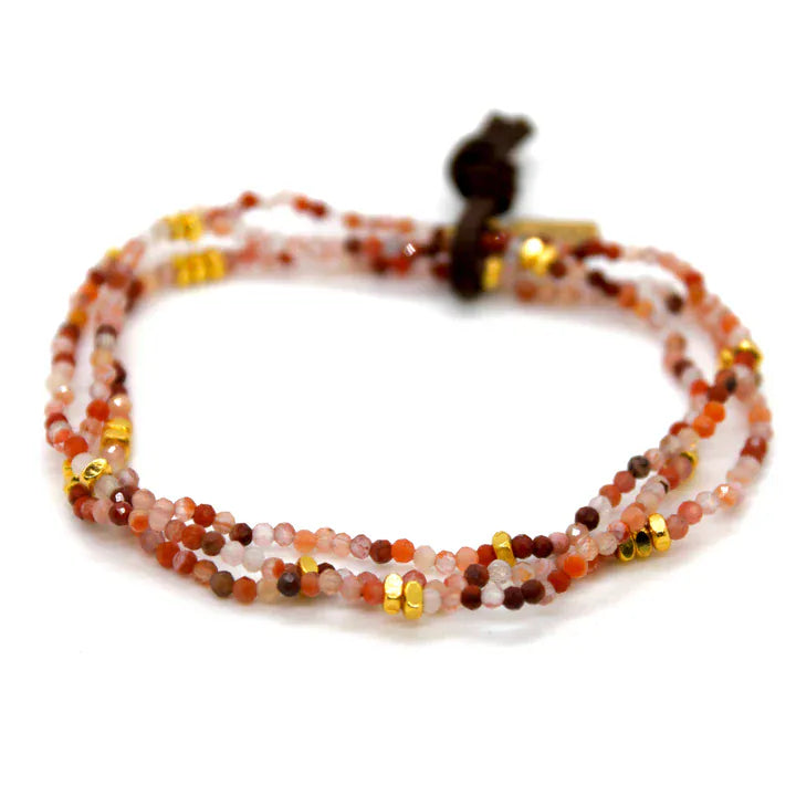 Lizou Mini Faceted Stone Bracelet - Carnelian Agate