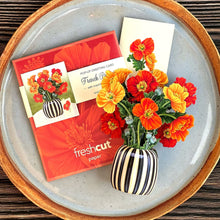 Load image into Gallery viewer, FreshCut Paper LLC Greeting &amp; Note Cards Mini French Poppies Pop-Up Card Flower Bouquet
