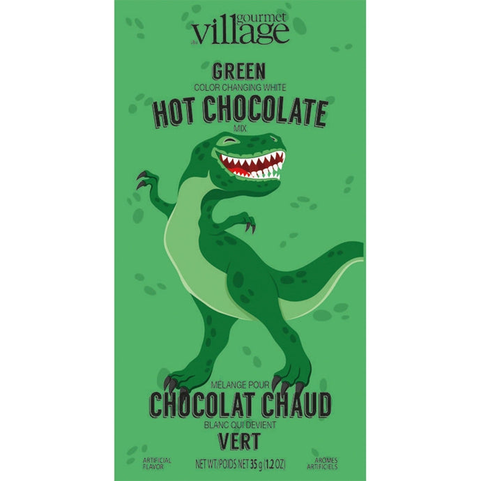 Gourmet Du Village Baking Mixes Mini Hot Chocolate Dino Green, Green Colored Hot Chocolate