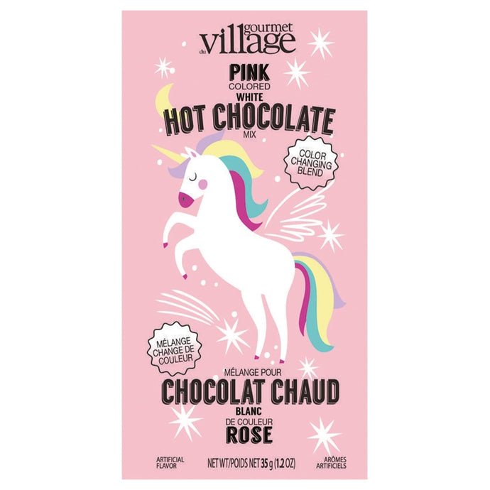 Gourmet Du Village Baking Mixes Mini Hot Chocolate Unicorn Pink, Pink Hot Chocolate Mix