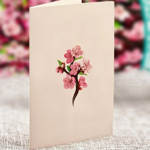 FreshCut Paper LLC Greeting & Note Cards Mini Japanese Cherry Blossom Pop-Up Card Flower Bouquet