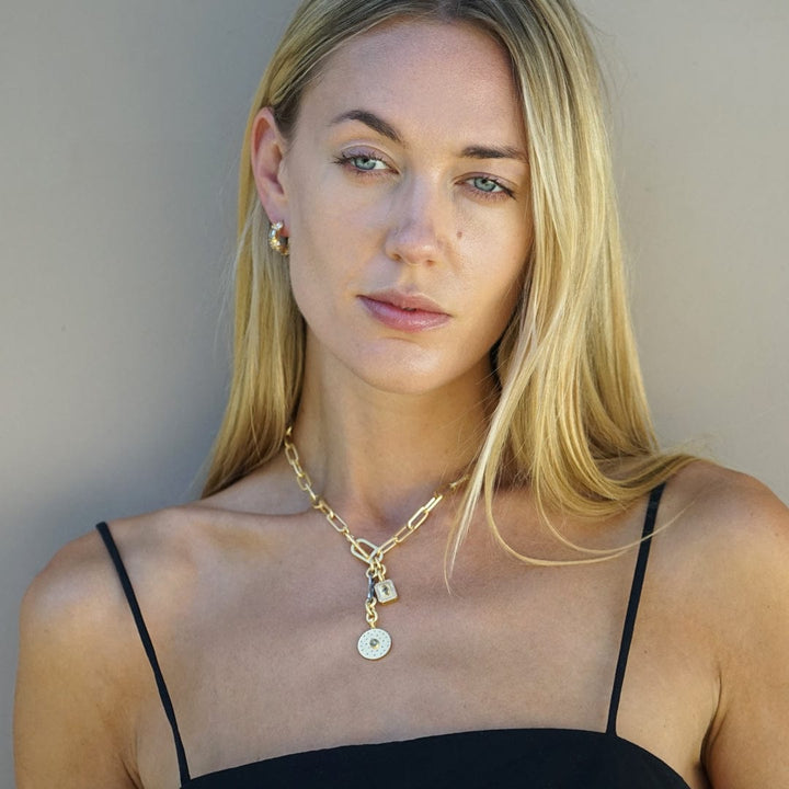 TAT2 Designs Jewelry - Necklaces Mini Rico Bar Rondo Toggle Necklace – Brushed Gold