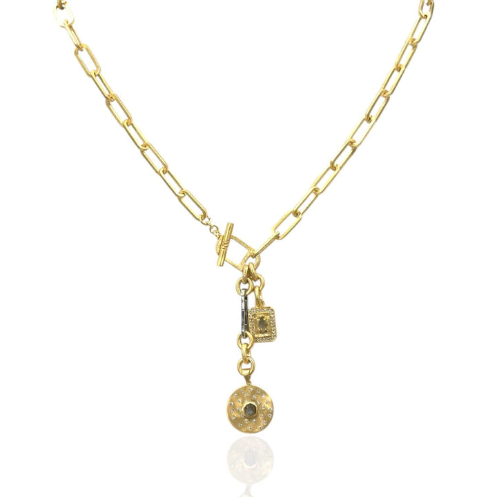 TAT2 Designs Jewelry - Necklaces Mini Rico Bar Rondo Toggle Necklace – Brushed Gold