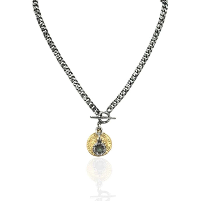 TAT2 Designs Jewelry - Necklaces Mini Silver Mesa Labradorite Charm Necklace