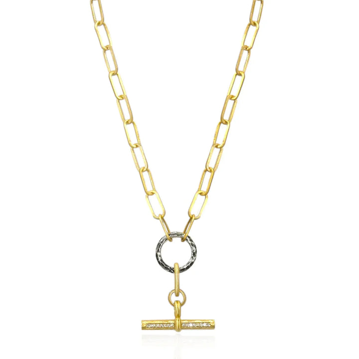 TAT2 Designs Jewelry - Necklaces Mixed Metal Belle Pave Toggle Necklace