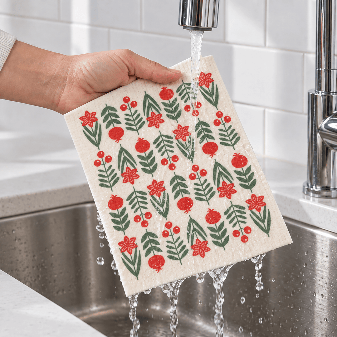 Cose Nuove Home Decor - Linens MK Holiday Blooms Swedish Dishcloth