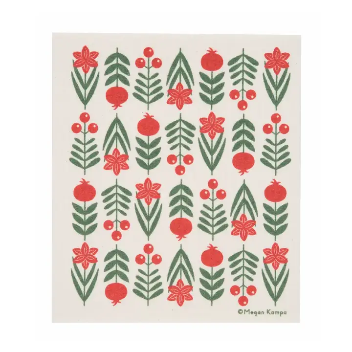 Cose Nuove Home Decor - Linens MK Holiday Blooms Swedish Dishcloth