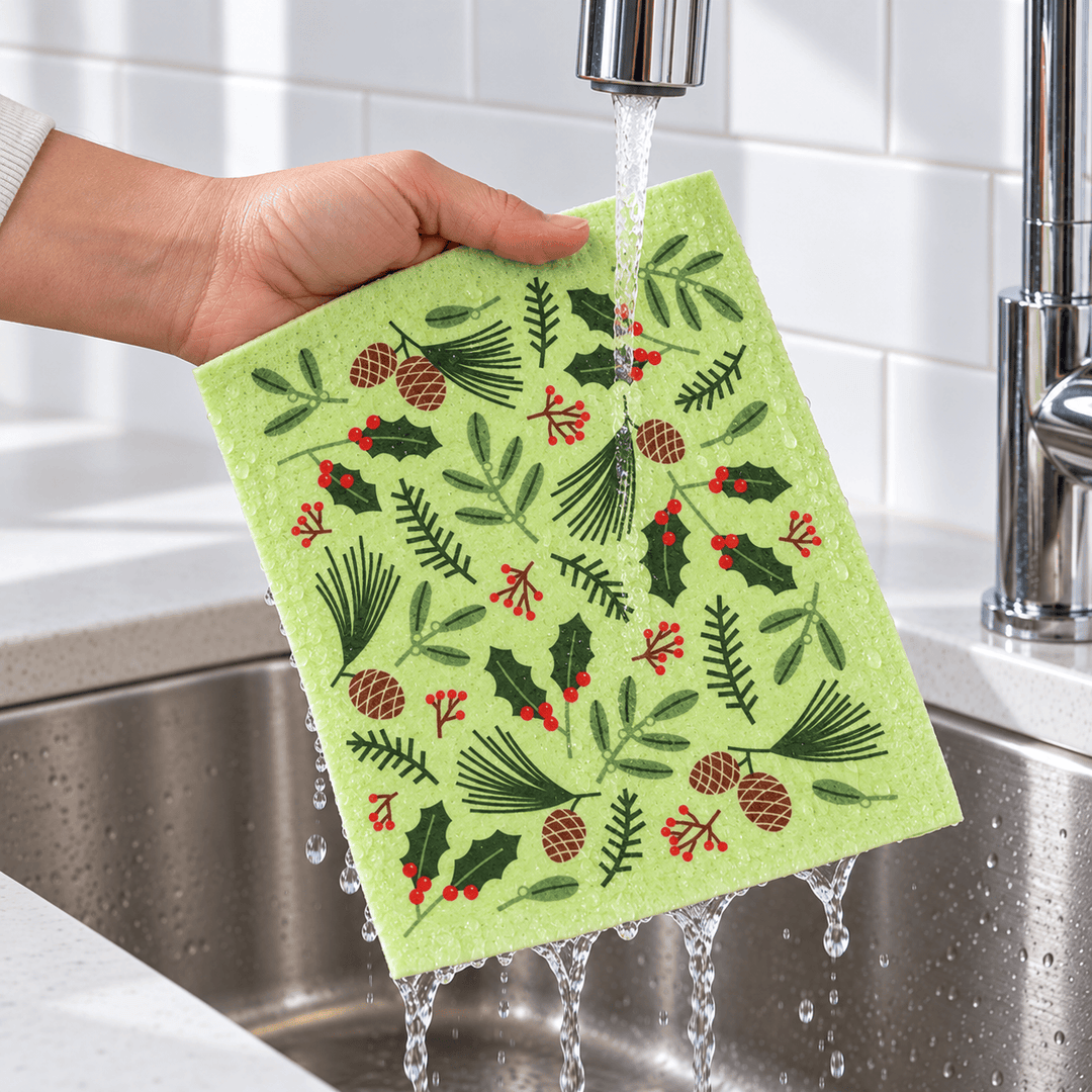 Cose Nuove Home Decor - Linens MK Holiday Foliage Swedish Dishcloth