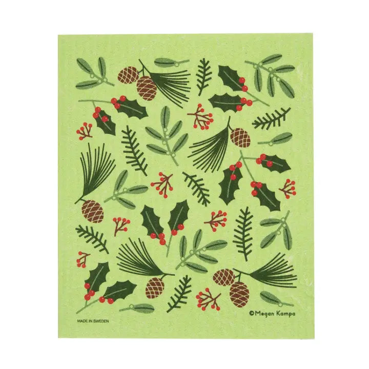 Cose Nuove Home Decor - Linens MK Holiday Foliage Swedish Dishcloth